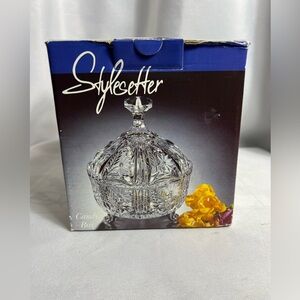 Stylesetter Margaret 24% Lead Crystal Candy Box Germany w/ Box 6.75”